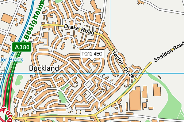 TQ12 4EG map - OS VectorMap District (Ordnance Survey) TQ12 4EG map - OS VectorMap District (Ordnance Survey)
