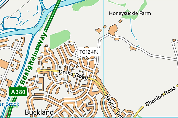 TQ12 4FJ map - OS VectorMap District (Ordnance Survey) TQ12 4FJ map - OS VectorMap District (Ordnance Survey)