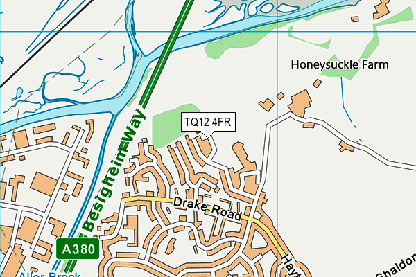 TQ12 4FR map - OS VectorMap District (Ordnance Survey) TQ12 4FR map - OS VectorMap District (Ordnance Survey)