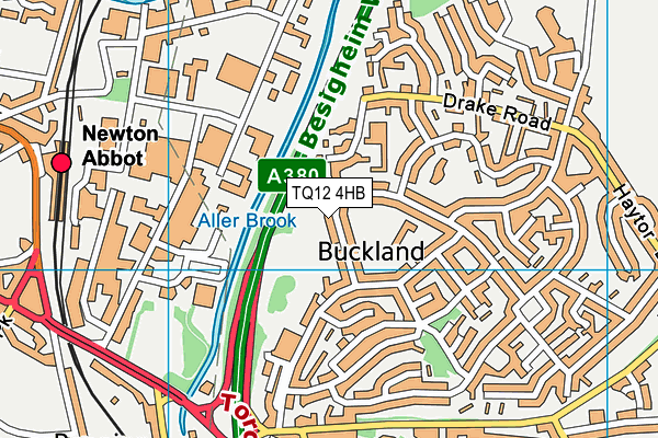 TQ12 4HB map - OS VectorMap District (Ordnance Survey) TQ12 4HB map - OS VectorMap District (Ordnance Survey)