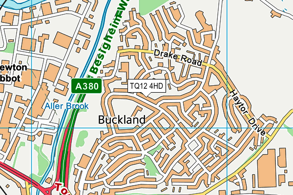 TQ12 4HD map - OS VectorMap District (Ordnance Survey) TQ12 4HD map - OS VectorMap District (Ordnance Survey)