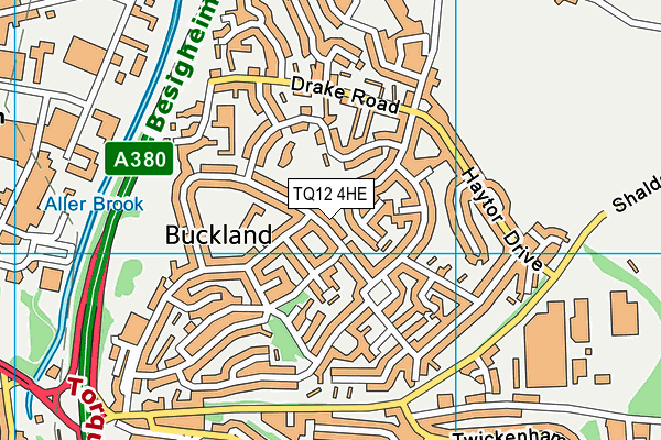 TQ12 4HE map - OS VectorMap District (Ordnance Survey) TQ12 4HE map - OS VectorMap District (Ordnance Survey)