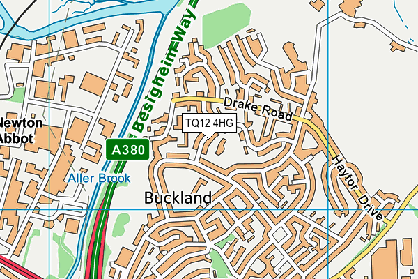 TQ12 4HG map - OS VectorMap District (Ordnance Survey) TQ12 4HG map - OS VectorMap District (Ordnance Survey)