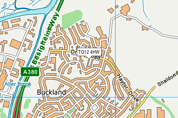 TQ12 4HW map - OS VectorMap District (Ordnance Survey) TQ12 4HW map - OS VectorMap District (Ordnance Survey)