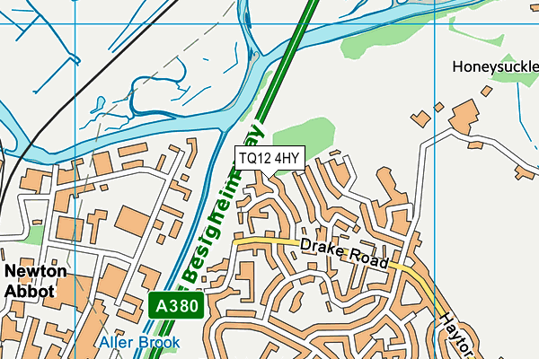 TQ12 4HY map - OS VectorMap District (Ordnance Survey)