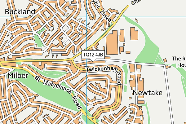 TQ12 4JB map - OS VectorMap District (Ordnance Survey) TQ12 4JB map - OS VectorMap District (Ordnance Survey)