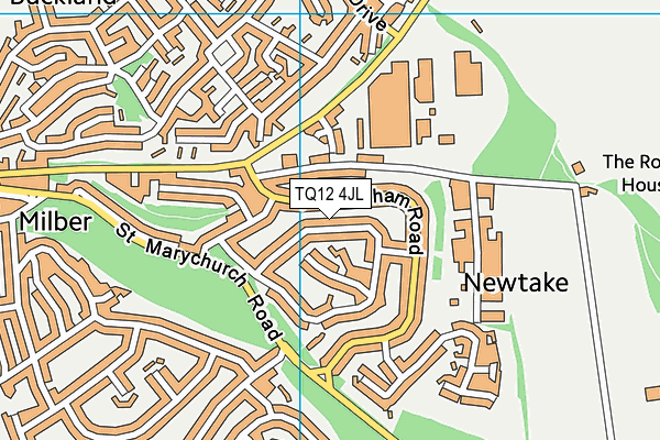 TQ12 4JL map - OS VectorMap District (Ordnance Survey) TQ12 4JL map - OS VectorMap District (Ordnance Survey)