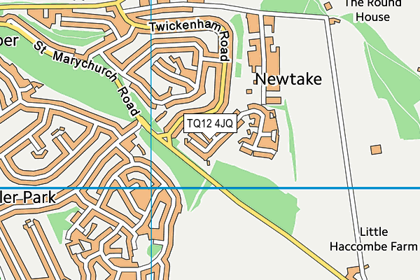 TQ12 4JQ map - OS VectorMap District (Ordnance Survey) TQ12 4JQ map - OS VectorMap District (Ordnance Survey)