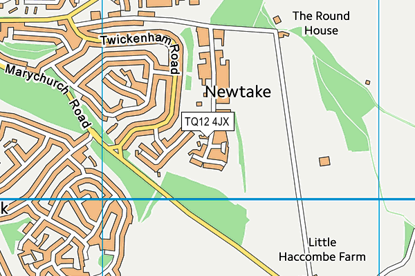 TQ12 4JX map - OS VectorMap District (Ordnance Survey) TQ12 4JX map - OS VectorMap District (Ordnance Survey)