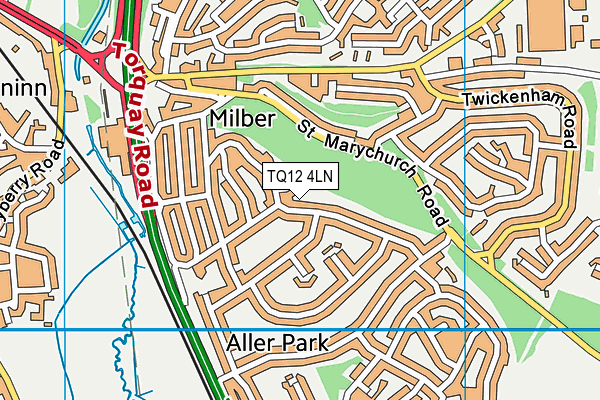 TQ12 4LN map - OS VectorMap District (Ordnance Survey) TQ12 4LN map - OS VectorMap District (Ordnance Survey)