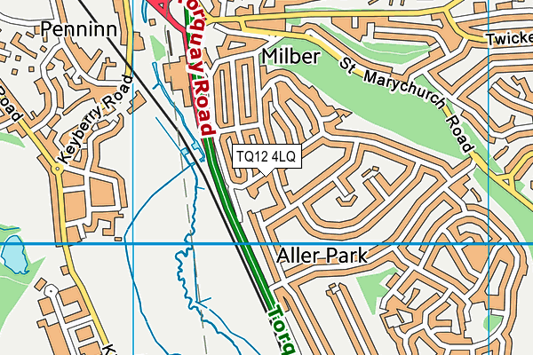 TQ12 4LQ map - OS VectorMap District (Ordnance Survey)