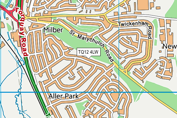 TQ12 4LW map - OS VectorMap District (Ordnance Survey) TQ12 4LW map - OS VectorMap District (Ordnance Survey)