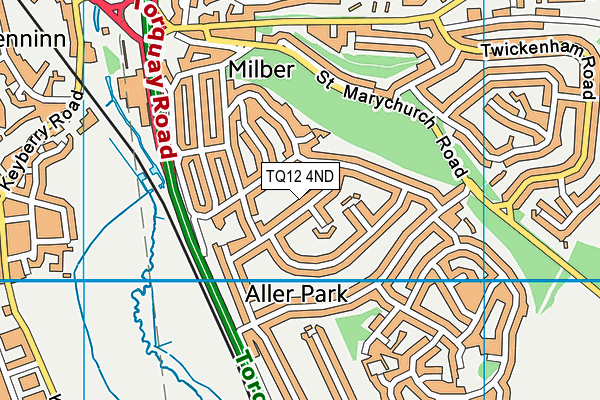 TQ12 4ND map - OS VectorMap District (Ordnance Survey)