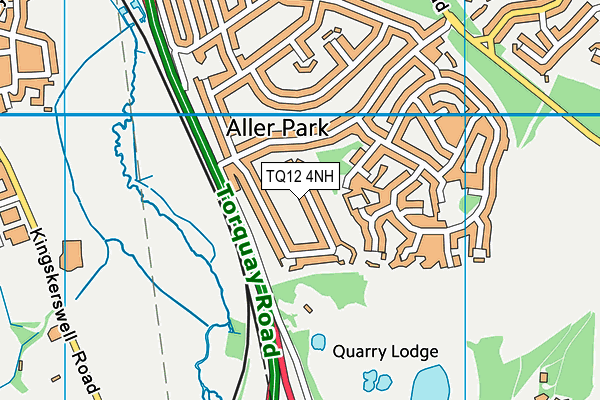 TQ12 4NH map - OS VectorMap District (Ordnance Survey) TQ12 4NH map - OS VectorMap District (Ordnance Survey)