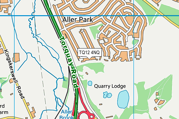 TQ12 4NQ map - OS VectorMap District (Ordnance Survey) TQ12 4NQ map - OS VectorMap District (Ordnance Survey)