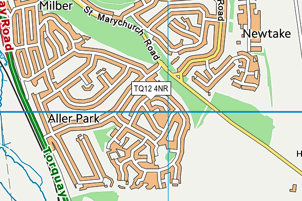 TQ12 4NR map - OS VectorMap District (Ordnance Survey) TQ12 4NR map - OS VectorMap District (Ordnance Survey)