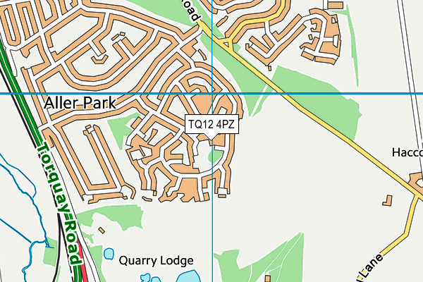 TQ12 4PZ map - OS VectorMap District (Ordnance Survey) TQ12 4PZ map - OS VectorMap District (Ordnance Survey)