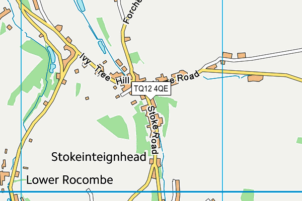 TQ12 4QE map - OS VectorMap District (Ordnance Survey) TQ12 4QE map - OS VectorMap District (Ordnance Survey)