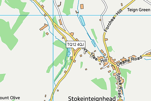 TQ12 4QJ map - OS VectorMap District (Ordnance Survey) TQ12 4QJ map - OS VectorMap District (Ordnance Survey)