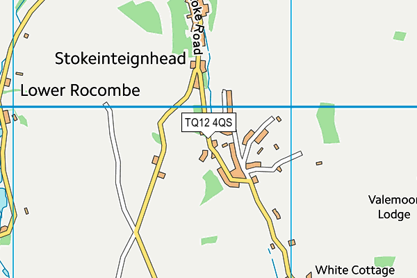 TQ12 4QS map - OS VectorMap District (Ordnance Survey)