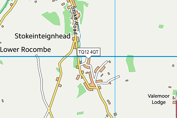 TQ12 4QT map - OS VectorMap District (Ordnance Survey) TQ12 4QT map - OS VectorMap District (Ordnance Survey)