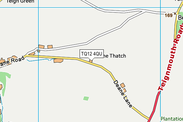 TQ12 4QU map - OS VectorMap District (Ordnance Survey) TQ12 4QU map - OS VectorMap District (Ordnance Survey)