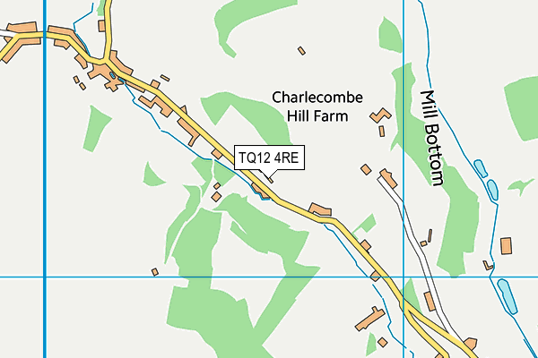 TQ12 4RE map - OS VectorMap District (Ordnance Survey) TQ12 4RE map - OS VectorMap District (Ordnance Survey)