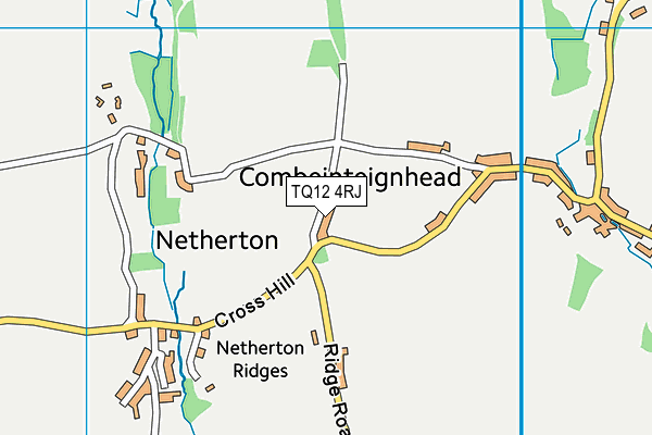 TQ12 4RJ map - OS VectorMap District (Ordnance Survey) TQ12 4RJ map - OS VectorMap District (Ordnance Survey)
