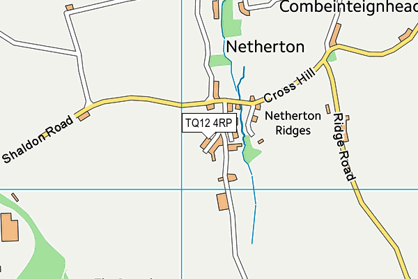 TQ12 4RP map - OS VectorMap District (Ordnance Survey)