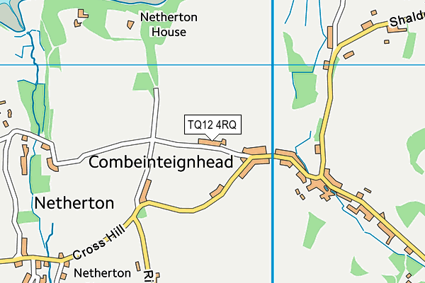 TQ12 4RQ map - OS VectorMap District (Ordnance Survey) TQ12 4RQ map - OS VectorMap District (Ordnance Survey)