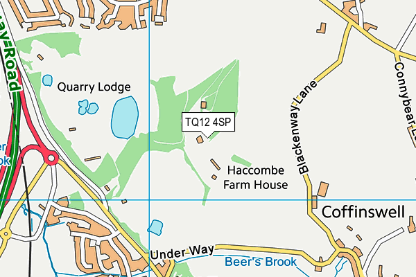 TQ12 4SP map - OS VectorMap District (Ordnance Survey) TQ12 4SP map - OS VectorMap District (Ordnance Survey)