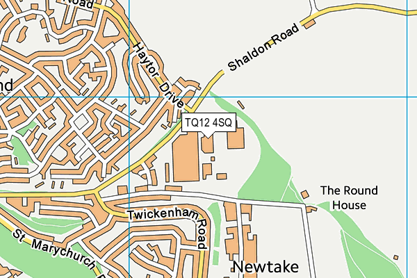 TQ12 4SQ map - OS VectorMap District (Ordnance Survey) TQ12 4SQ map - OS VectorMap District (Ordnance Survey)