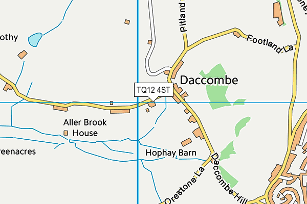 TQ12 4ST map - OS VectorMap District (Ordnance Survey) TQ12 4ST map - OS VectorMap District (Ordnance Survey)