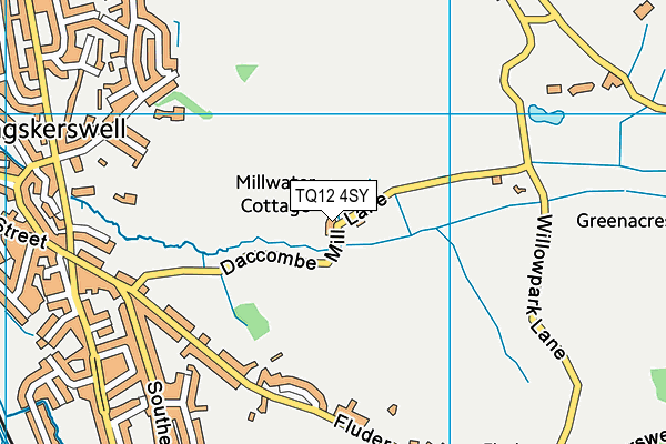 TQ12 4SY map - OS VectorMap District (Ordnance Survey) TQ12 4SY map - OS VectorMap District (Ordnance Survey)