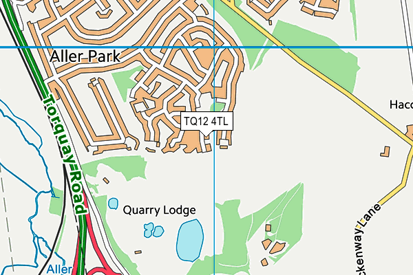 TQ12 4TL map - OS VectorMap District (Ordnance Survey) TQ12 4TL map - OS VectorMap District (Ordnance Survey)