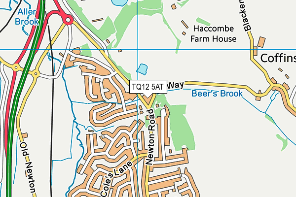 TQ12 5AT map - OS VectorMap District (Ordnance Survey) TQ12 5AT map - OS VectorMap District (Ordnance Survey)