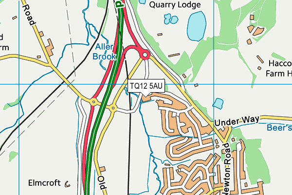 TQ12 5AU map - OS VectorMap District (Ordnance Survey) TQ12 5AU map - OS VectorMap District (Ordnance Survey)