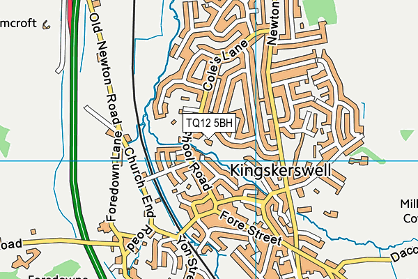 TQ12 5BH map - OS VectorMap District (Ordnance Survey) TQ12 5BH map - OS VectorMap District (Ordnance Survey)