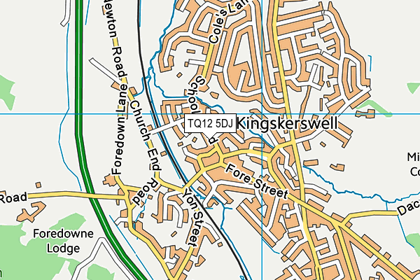 TQ12 5DJ map - OS VectorMap District (Ordnance Survey) TQ12 5DJ map - OS VectorMap District (Ordnance Survey)