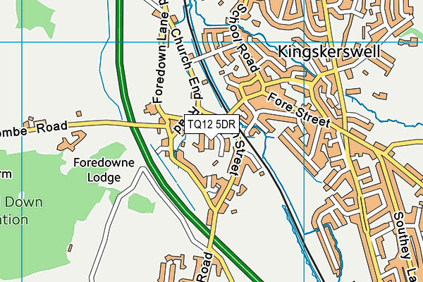 TQ12 5DR map - OS VectorMap District (Ordnance Survey) TQ12 5DR map - OS VectorMap District (Ordnance Survey)