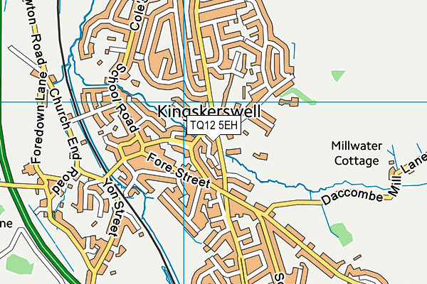 TQ12 5EH map - OS VectorMap District (Ordnance Survey) TQ12 5EH map - OS VectorMap District (Ordnance Survey)