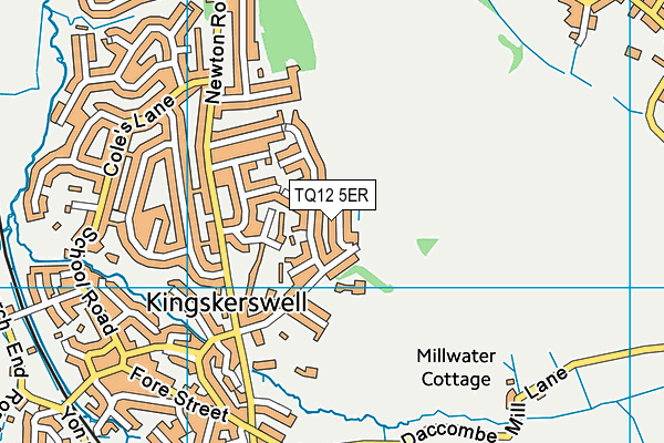 TQ12 5ER map - OS VectorMap District (Ordnance Survey) TQ12 5ER map - OS VectorMap District (Ordnance Survey)