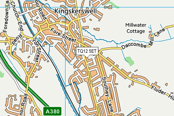 TQ12 5ET map - OS VectorMap District (Ordnance Survey) TQ12 5ET map - OS VectorMap District (Ordnance Survey)