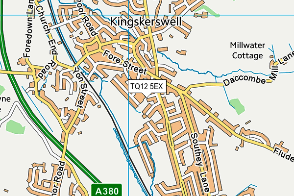 TQ12 5EX map - OS VectorMap District (Ordnance Survey) TQ12 5EX map - OS VectorMap District (Ordnance Survey)