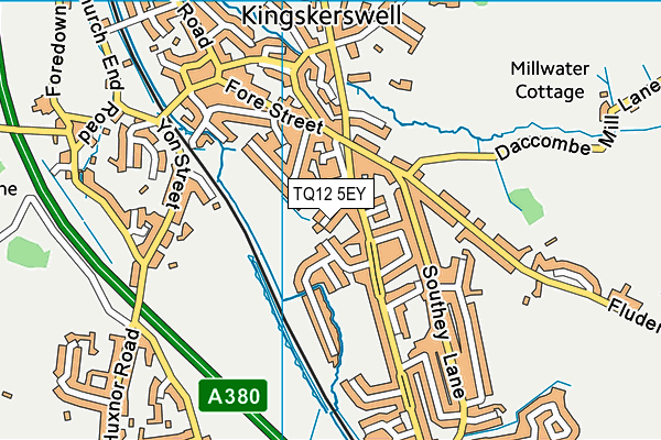 TQ12 5EY map - OS VectorMap District (Ordnance Survey) TQ12 5EY map - OS VectorMap District (Ordnance Survey)
