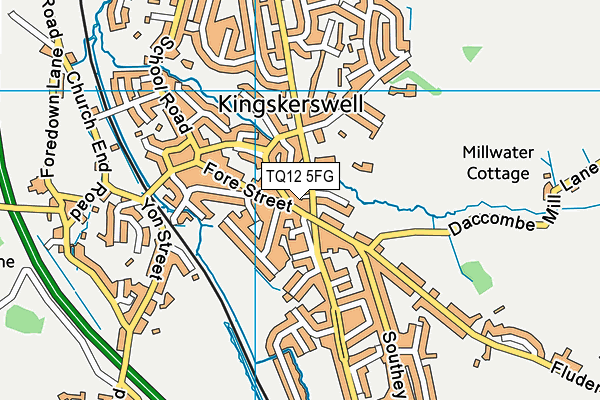 TQ12 5FG map - OS VectorMap District (Ordnance Survey) TQ12 5FG map - OS VectorMap District (Ordnance Survey)