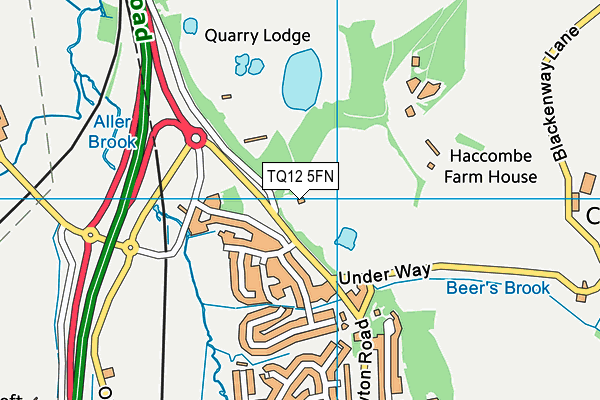TQ12 5FN map - OS VectorMap District (Ordnance Survey) TQ12 5FN map - OS VectorMap District (Ordnance Survey)