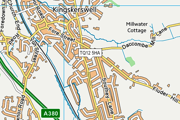 TQ12 5HA map - OS VectorMap District (Ordnance Survey) TQ12 5HA map - OS VectorMap District (Ordnance Survey)
