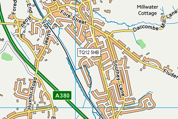 TQ12 5HB map - OS VectorMap District (Ordnance Survey) TQ12 5HB map - OS VectorMap District (Ordnance Survey)