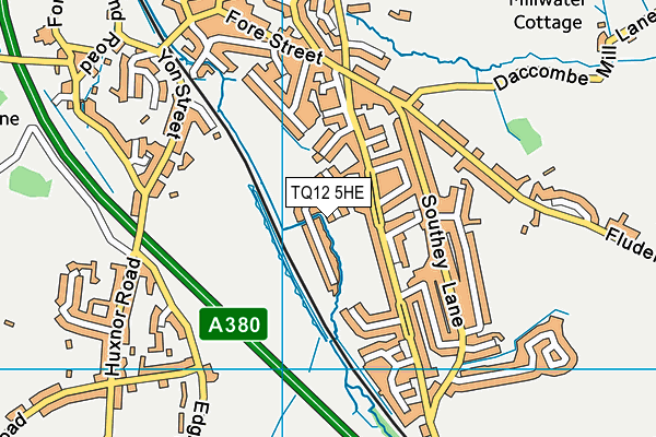 TQ12 5HE map - OS VectorMap District (Ordnance Survey) TQ12 5HE map - OS VectorMap District (Ordnance Survey)